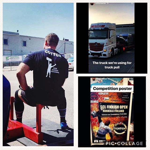 Almost go time for the Cotton Brothers in Finland.  Big weekend ahead.  2018 SCL Finnish Open. -
-
@cottonsense @lilmelliemel @tycott @iron_warrior_strongman 
#strongman #strongmanchampionsleague #IWG #ironwarriorgym #ironwarriorstrongman #HereComeTh