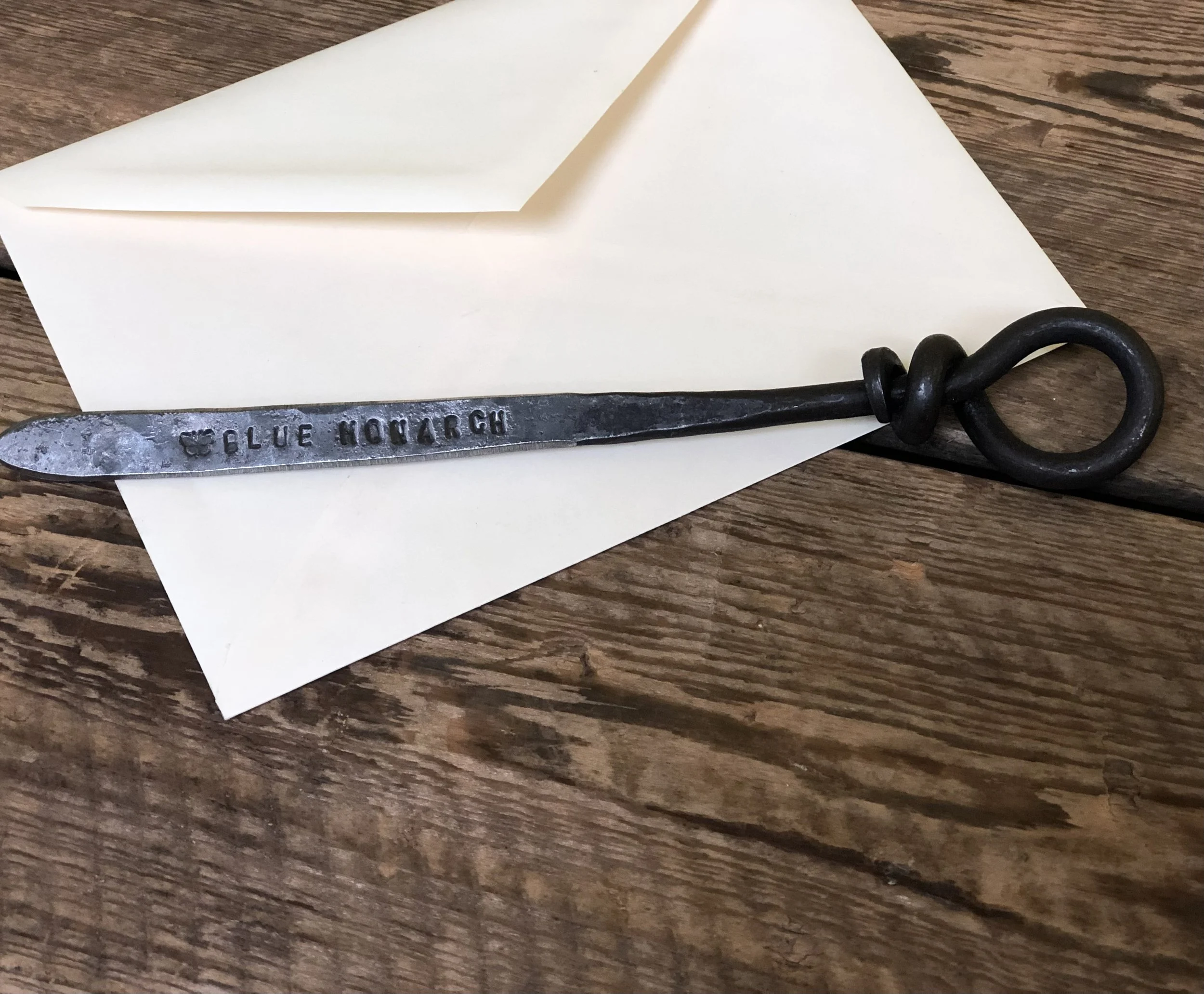 Hand Forged and Stamped Letter Opener — Out of the Blue