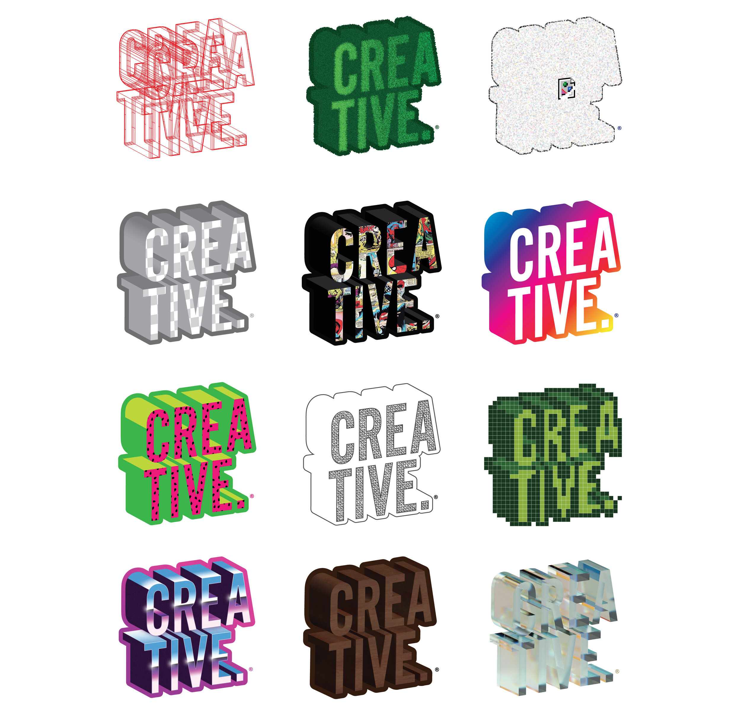 I initially wanted to create a modular logo system since it was vital to incorporate every team within our department. My AD, co-designer, and I were able to create a system of over 10 logos with one primary structure just to show how it scaled thro