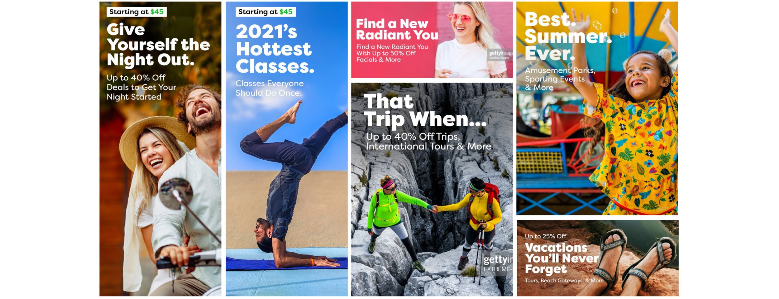 Site assets utilizing our new photography + type guidelines.