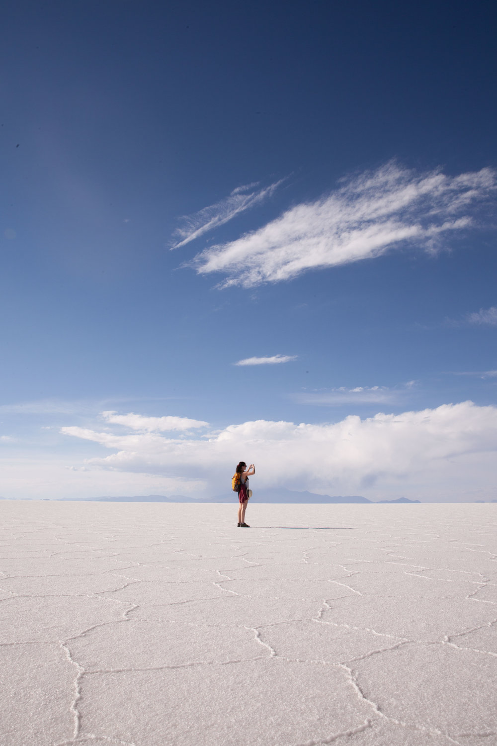 Jimena Peck Lifestyle Editorial Photography Denver Salt flats Uyuni Bolivia One Person 