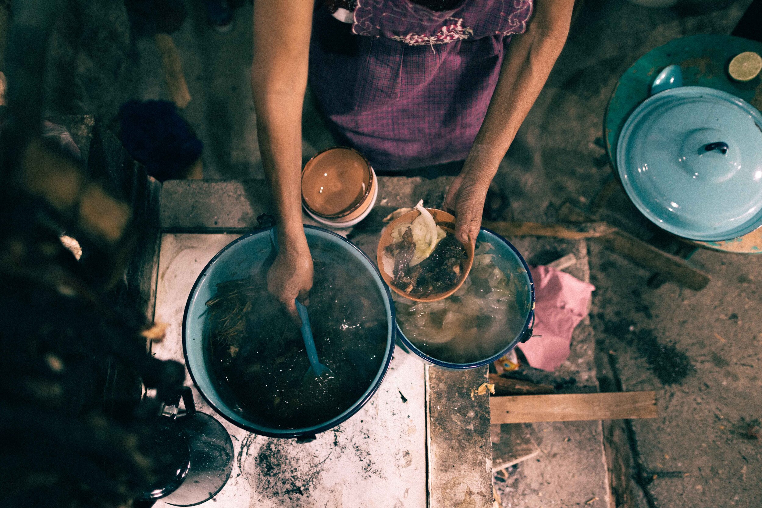 Jimena Peck Denver Editorial Documentary Photographer - Mexico Dia Muertos Cooking Serving 