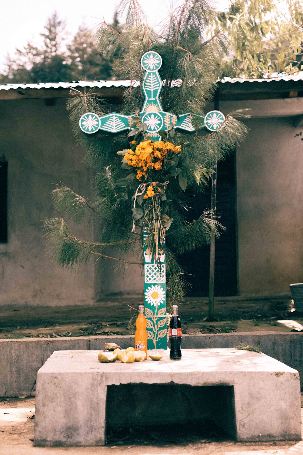 Jimena Peck Denver Editorial Documentary Photographer - Mexico Dia Muertos Cross Offerings 