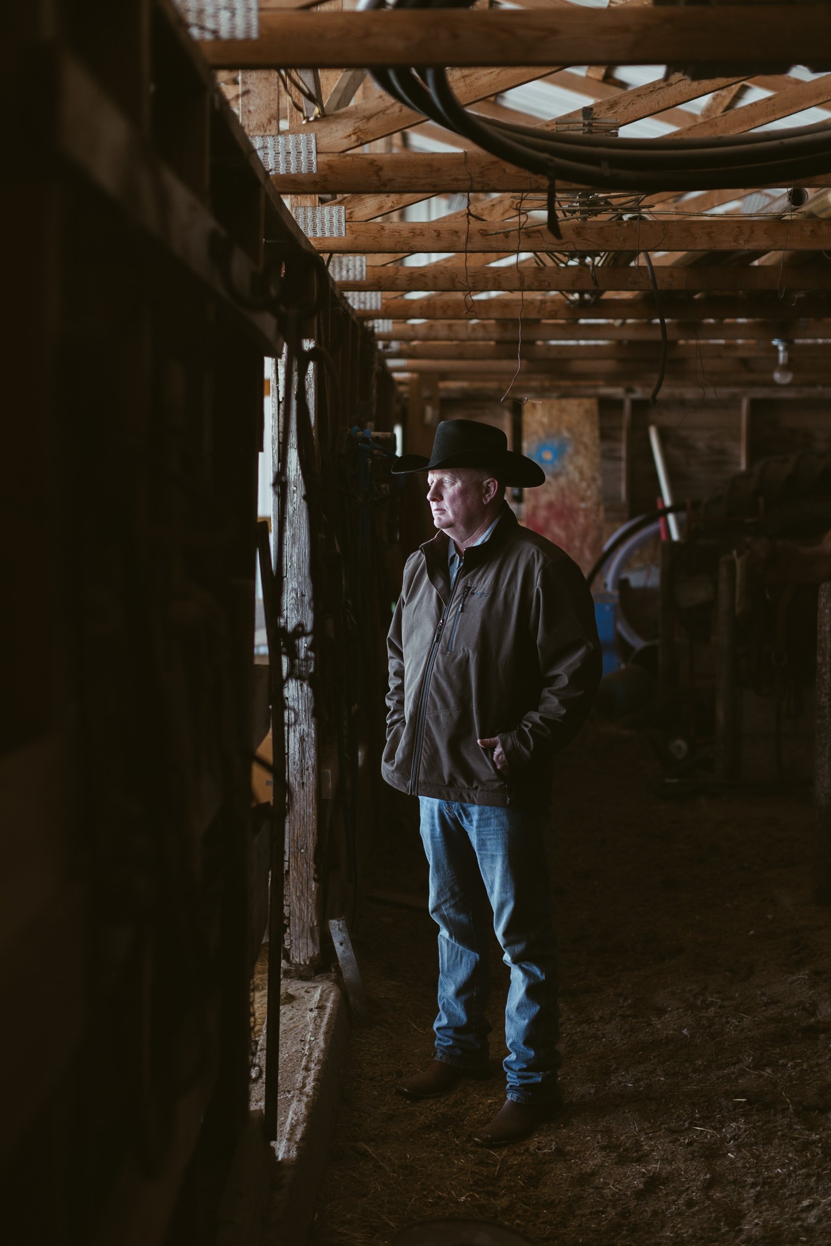  Beef- Tryon, Nebraska - February 25, 2022: Portrait of cattle rancher, Rusty Kemp, who owns and leases a 30,000 acres of land Northwest of Tryon in Nebraska. Jimena Peck for the Wall Street Journal 