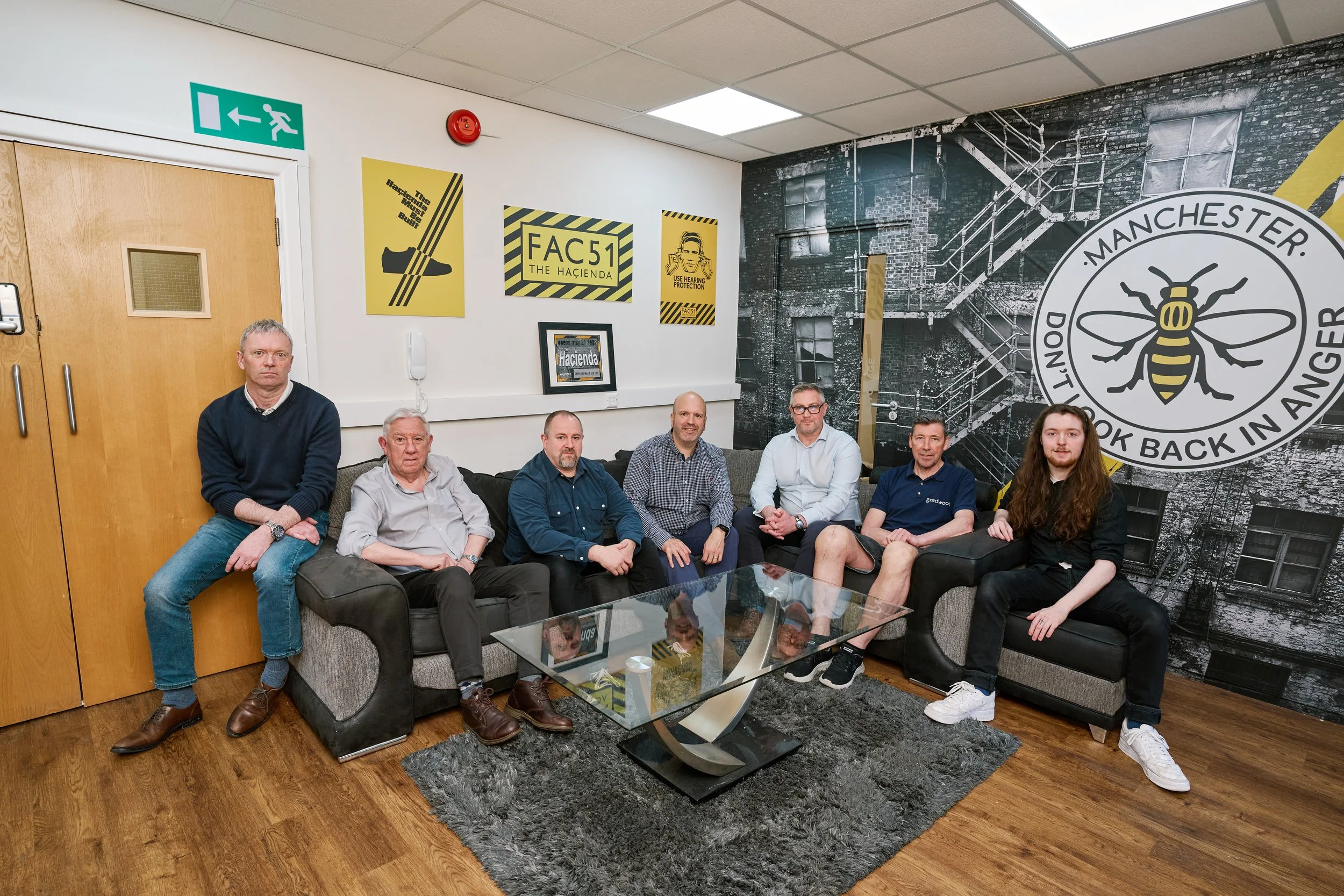 HVAC team working in office environment captured for commercial website imagery
