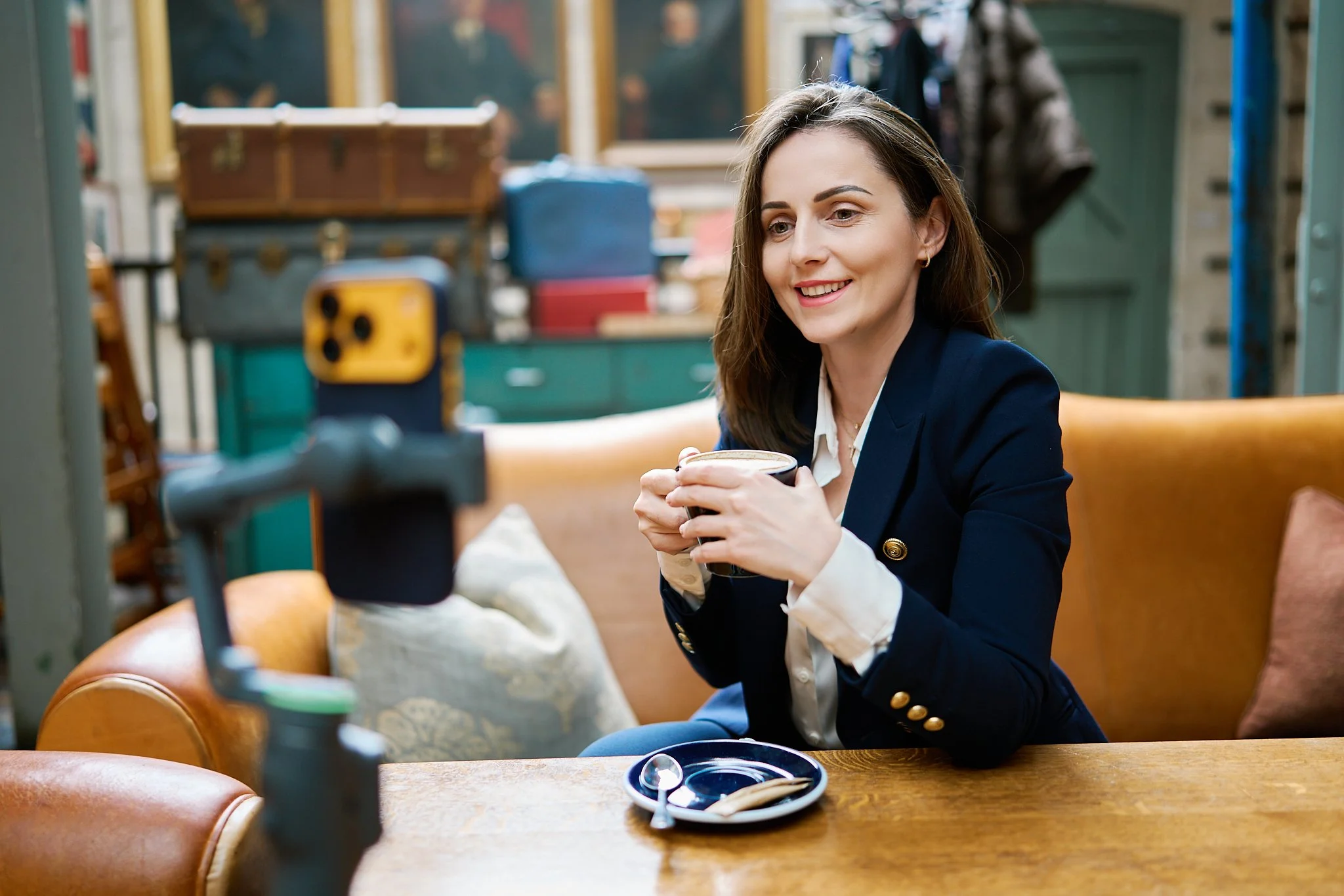 Mortgage broker branding photos at Leicester coffee shop