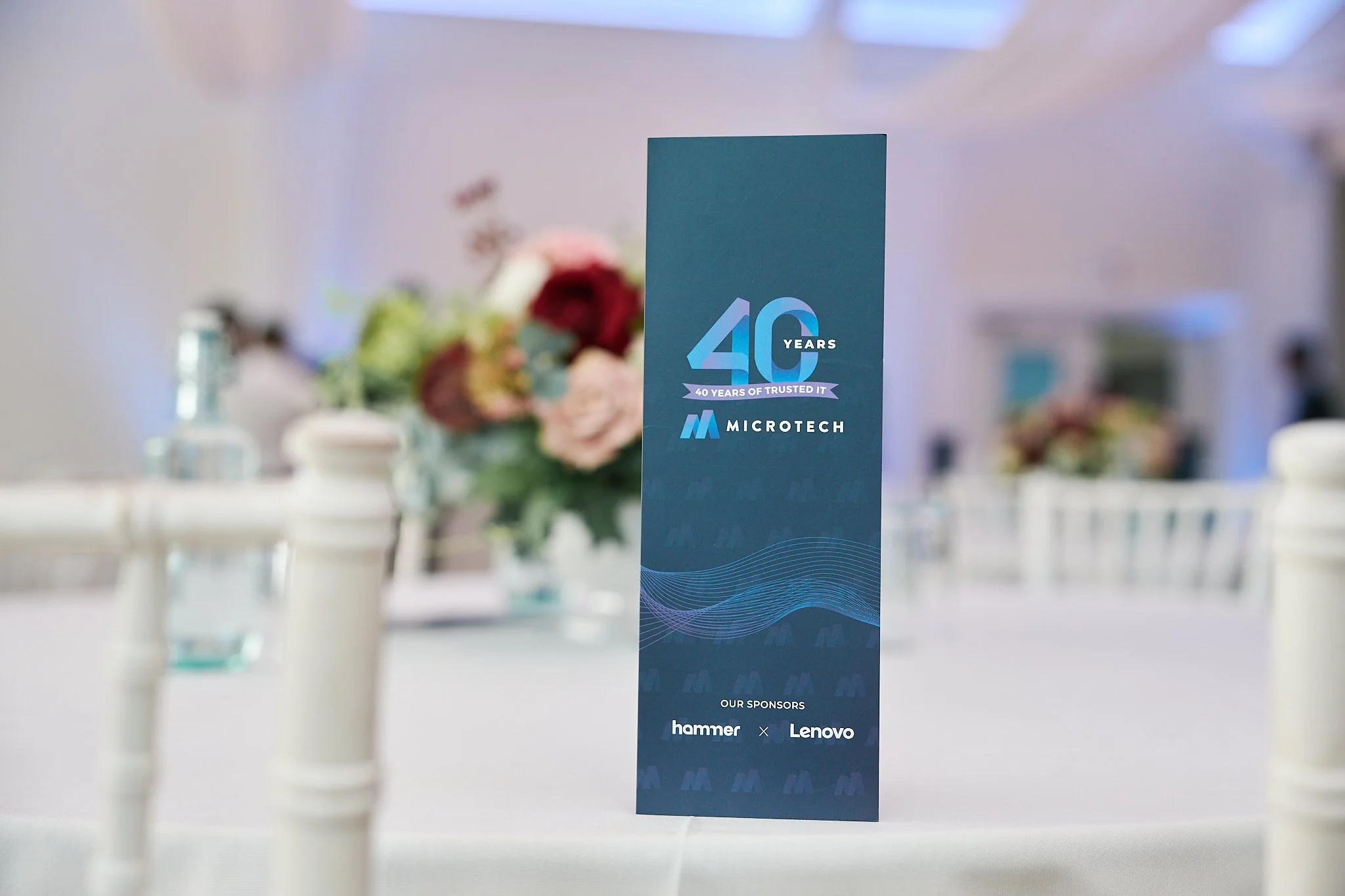 Guests celebrating Microtech’s 40 years in business during the company event at Winstanley House.