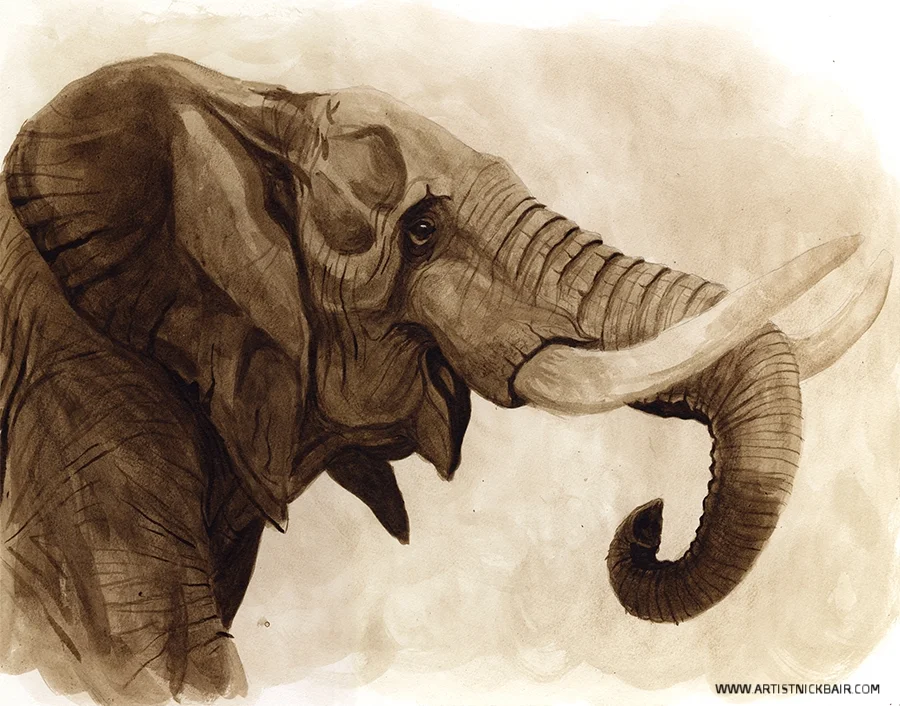 Elephant in Ink