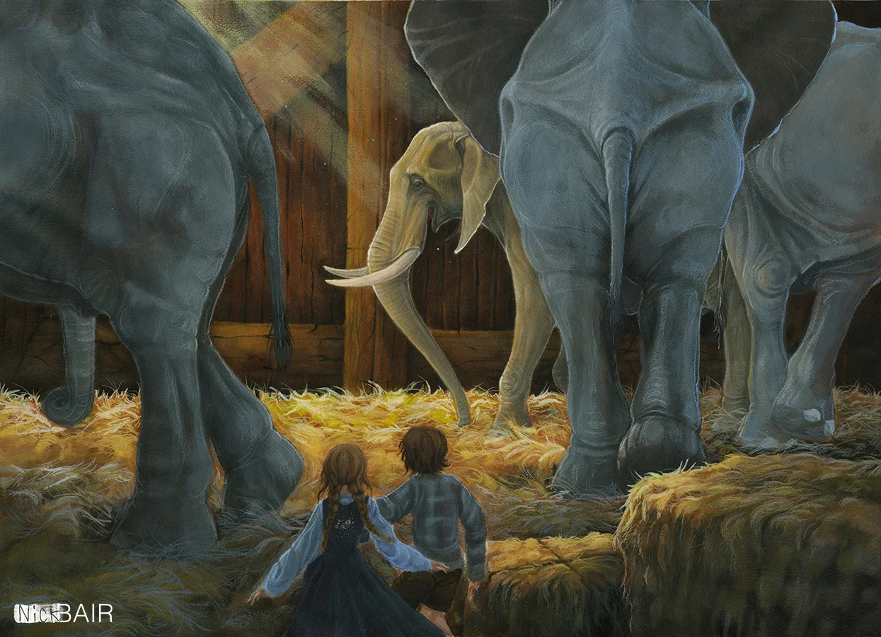 Kids in the Elephant Playground