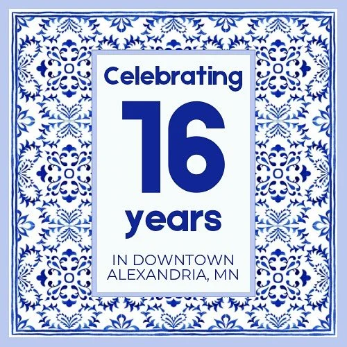 16 years in @downtownalexmn ✨ come help us celebrate! Store wide sale! PLUS we have some fun gifts we are giving away with any purchase over $16!!