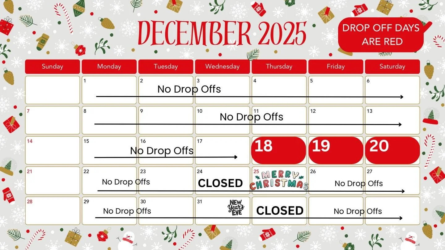 DECEMBER Drop Off Calendar!! 🎄