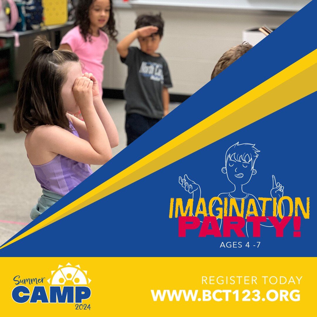 This summer, join the coolest toddler party around - the Imagination Party! 

Imagination Party! is BCT&rsquo;s summer camp for ages 4-7 uses a variety of themes as springboards for campers to explore story-telling, art, music, instrument play, and i