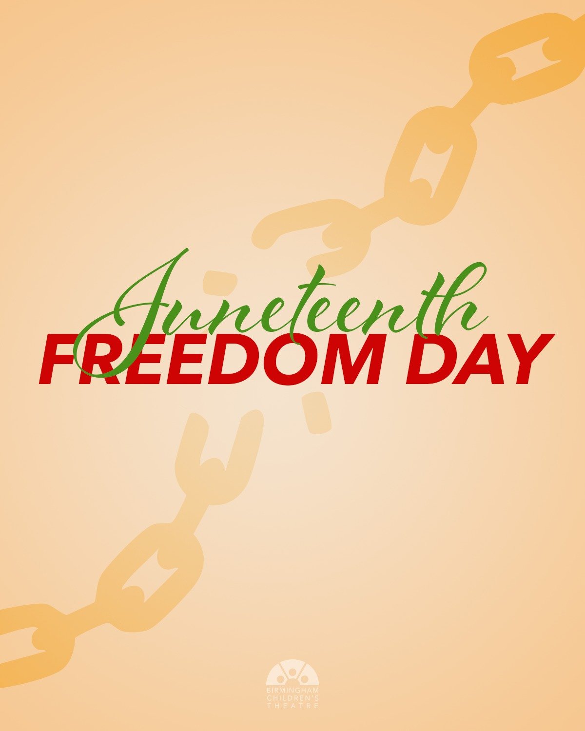 Today we celebrate Juneteenth! a powerful reminder of freedom, resilience, and hope. 

At Birmingham Children&rsquo;s Theatre, we honor the stories, dreams, and voices that inspire us to build a more just and joyful world for every child. 

Let&rsquo