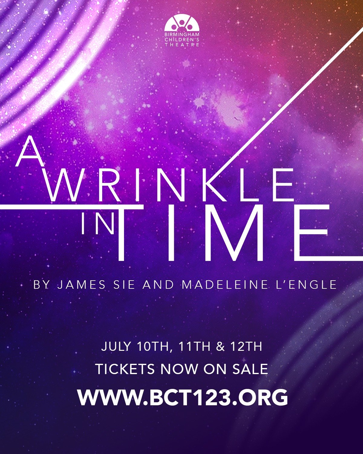 🚨TICKETS ON SALE NOW!🚨
Get ready to travel across time and space with BCT&rsquo;s SPARK Summer Youth Production of A Wrinkle in Time! 🌌✨

Join Meg, Charles Wallace, and Calvin on an unforgettable journey through dimensions in this imaginative adap