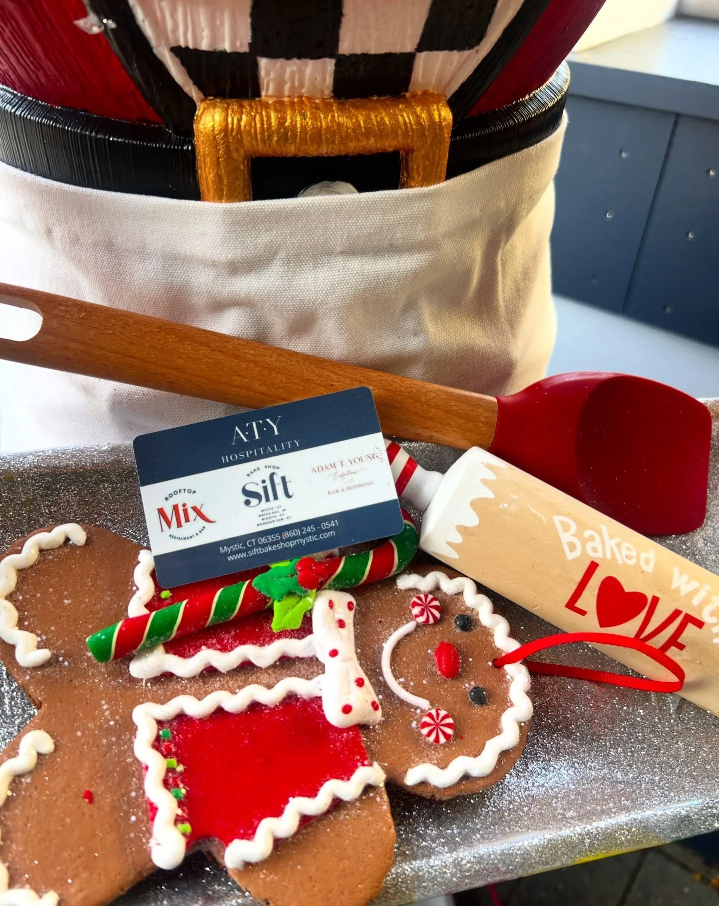 Tonight is the Holiday Stroll &amp; Luminaria from 5 - 9 p.m. Make sure to grab your A.T.Y Hospitality Gift Cards! Sift Mystic will be open until 9 p.m.

For every $25 gift card purchased in-store at Sift Bake Shop during the stroll, receive an addit