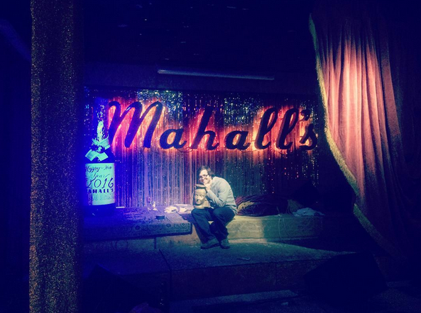 DECO + DANCE Mahall's sign & Champagne Bottle bubble machine