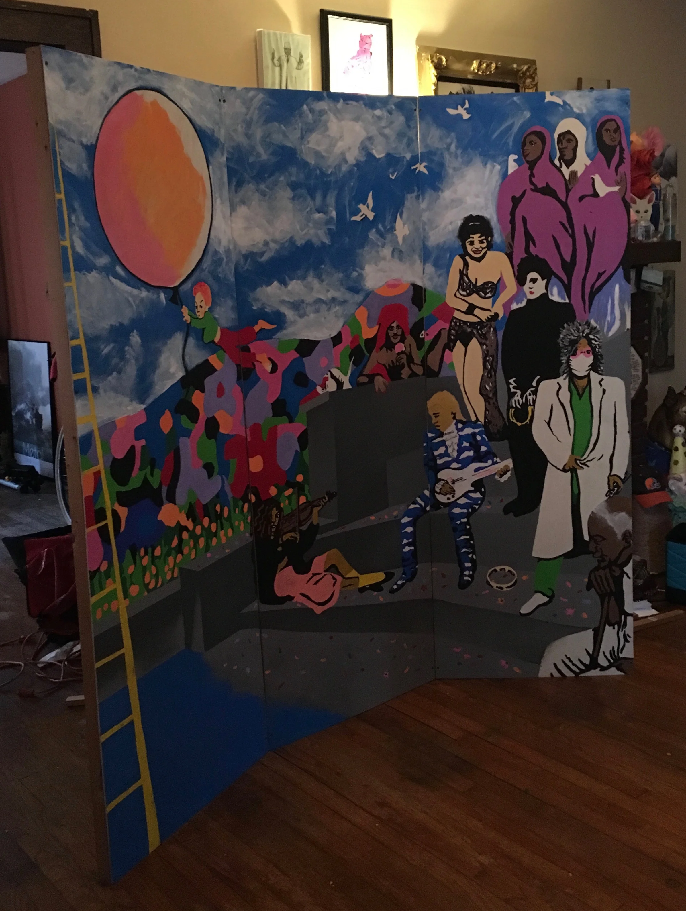 "Around The World In A Day" Prince photobooth backdrop for WCSB