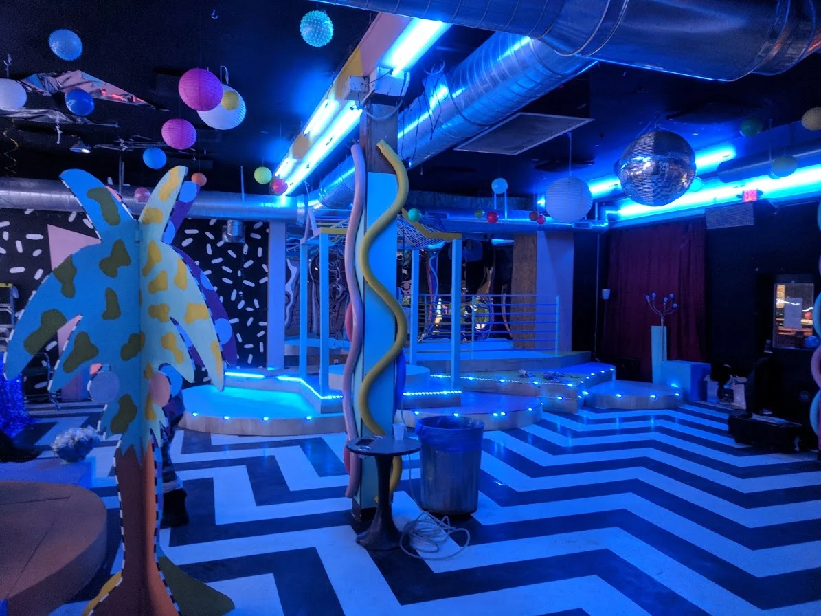 Mahall's 20 Lanes Lakewood Ohio main stage room I redesigned for the From Venus to The Valley NYE party 2018!