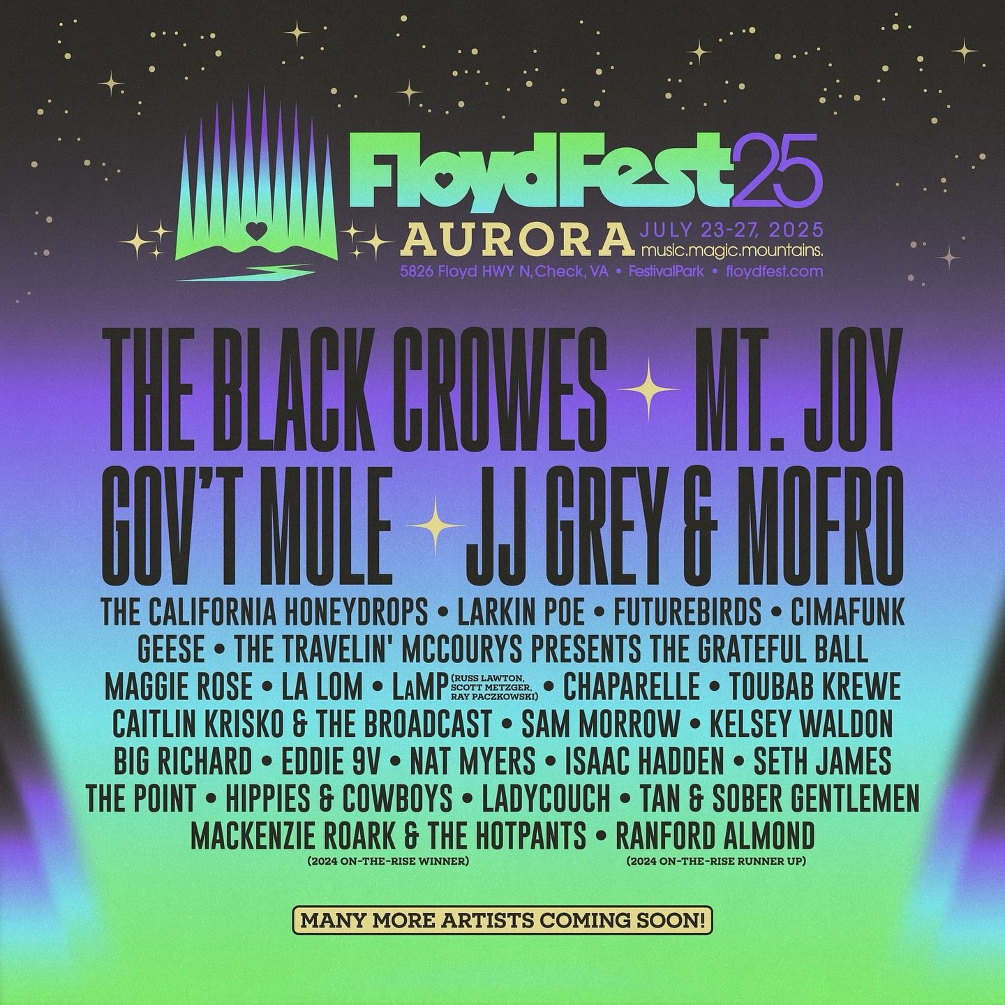 JUST ANNOUNCED: We&rsquo;re bringing the Grateful Ball to @floydfestva 2025: Aurora! 

#travelinmccourys #gratefulball #livemusic #festival #floydfest
