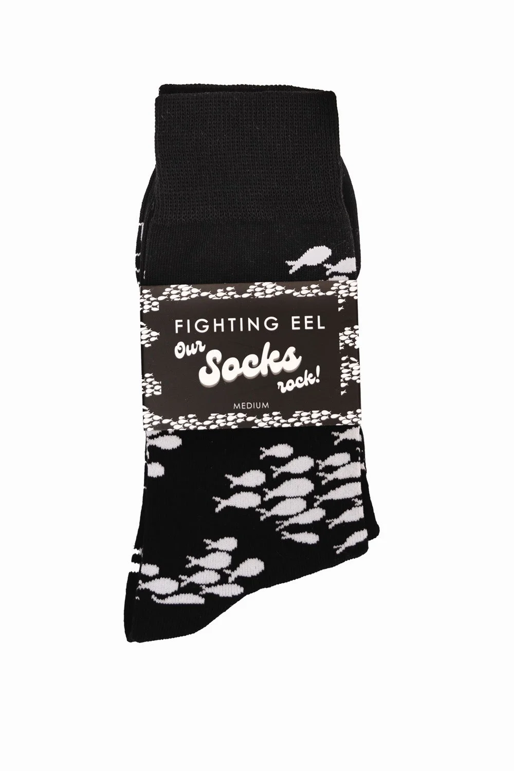 Standard Crew Sock Black Waves — FIGHTING EEL