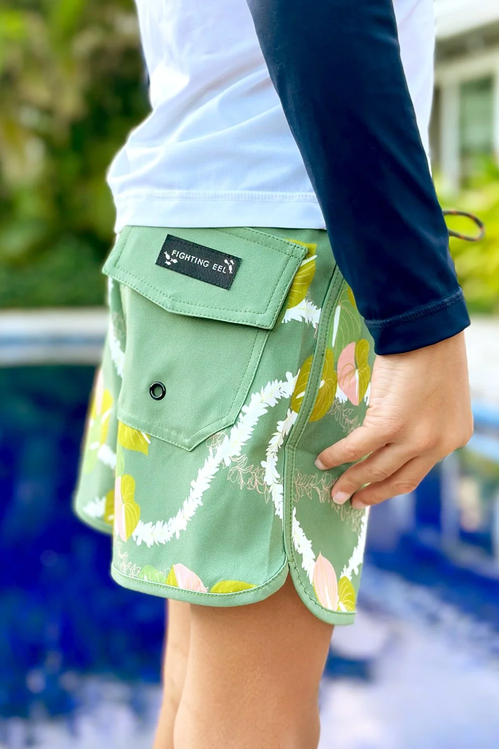 Boy's Boardshorts Capri Origami Fish — FIGHTING EEL