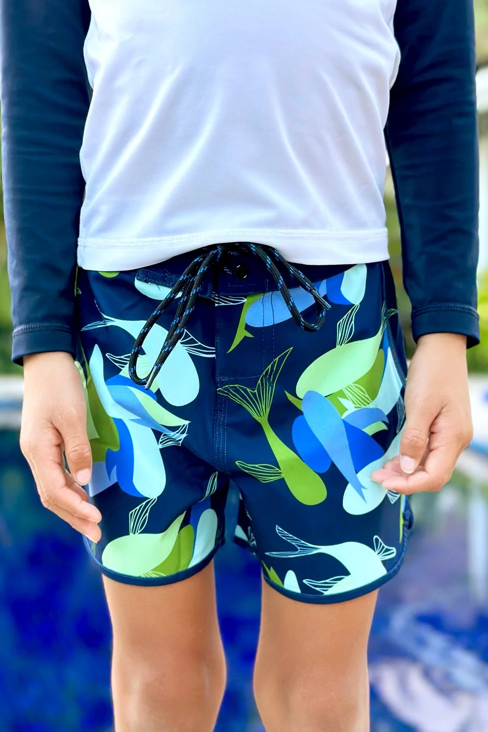 Boy's Boardshorts Capri Origami Fish — FIGHTING EEL