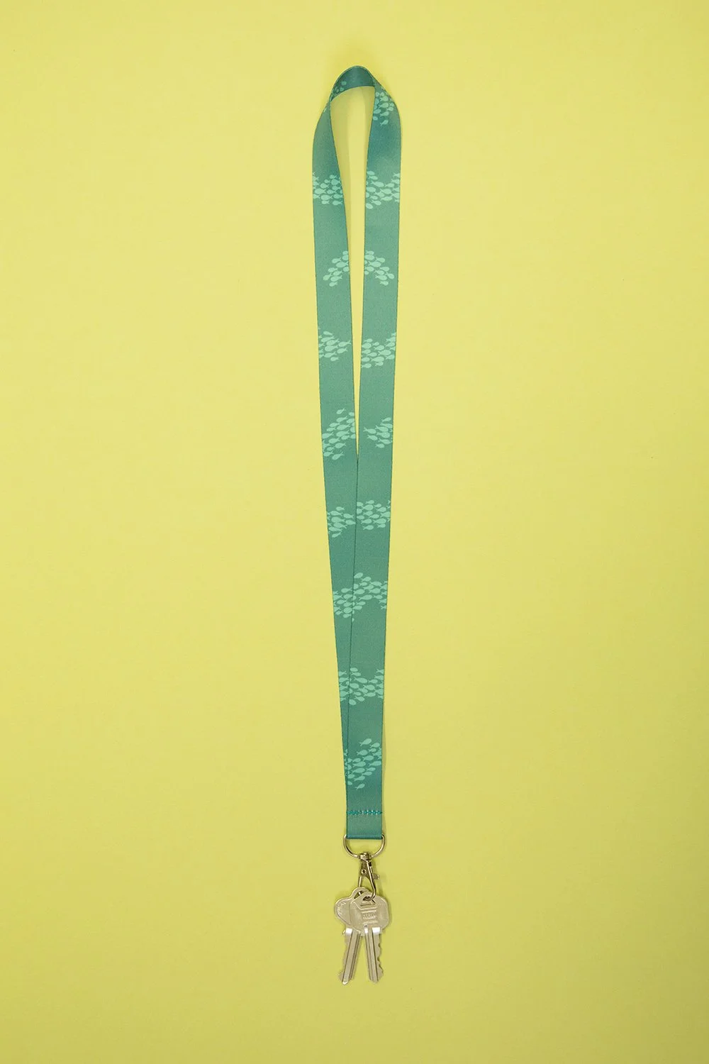 Neck Lanyard Emerald Hibiscus — FIGHTING EEL