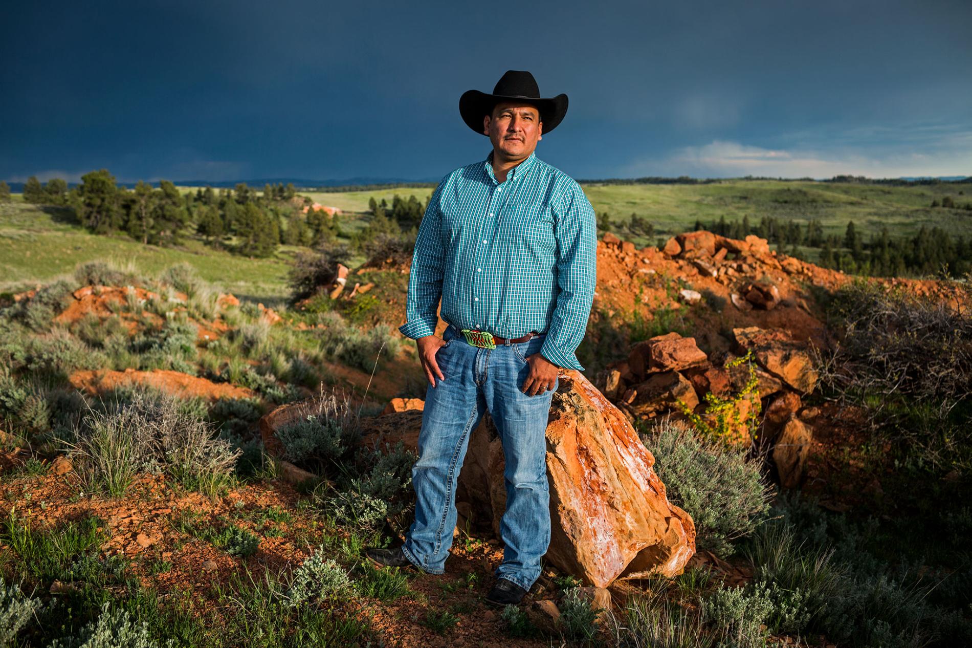 A. J. Not Afraid, chairman of the Crow Nation in Montana, is fighting to keep grizzlies—which are sacred to Native Americans—protected under the Endangered Species Act. PHOTOGRAPH BY KATIE ORLINSKY, NATIONAL GEOGRAPHIC