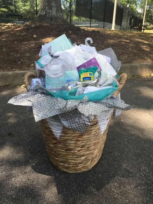 My baby shower basket for Baby Uno! This was such a great weekend!