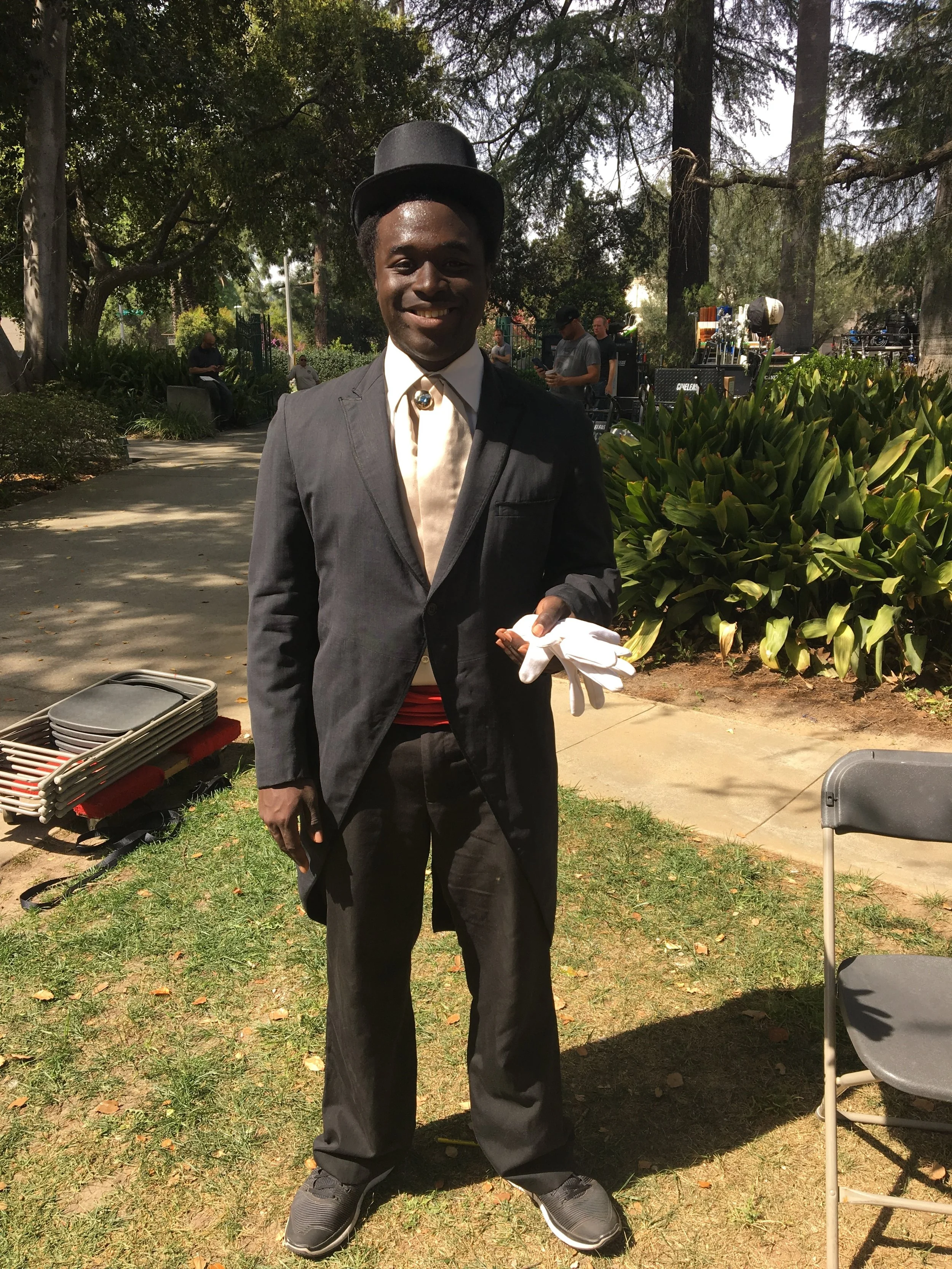 LA Follies TV Background Dancers 1900s Quadrille Costumes Comedy Central Another Period Masquerade Ball BTS on set