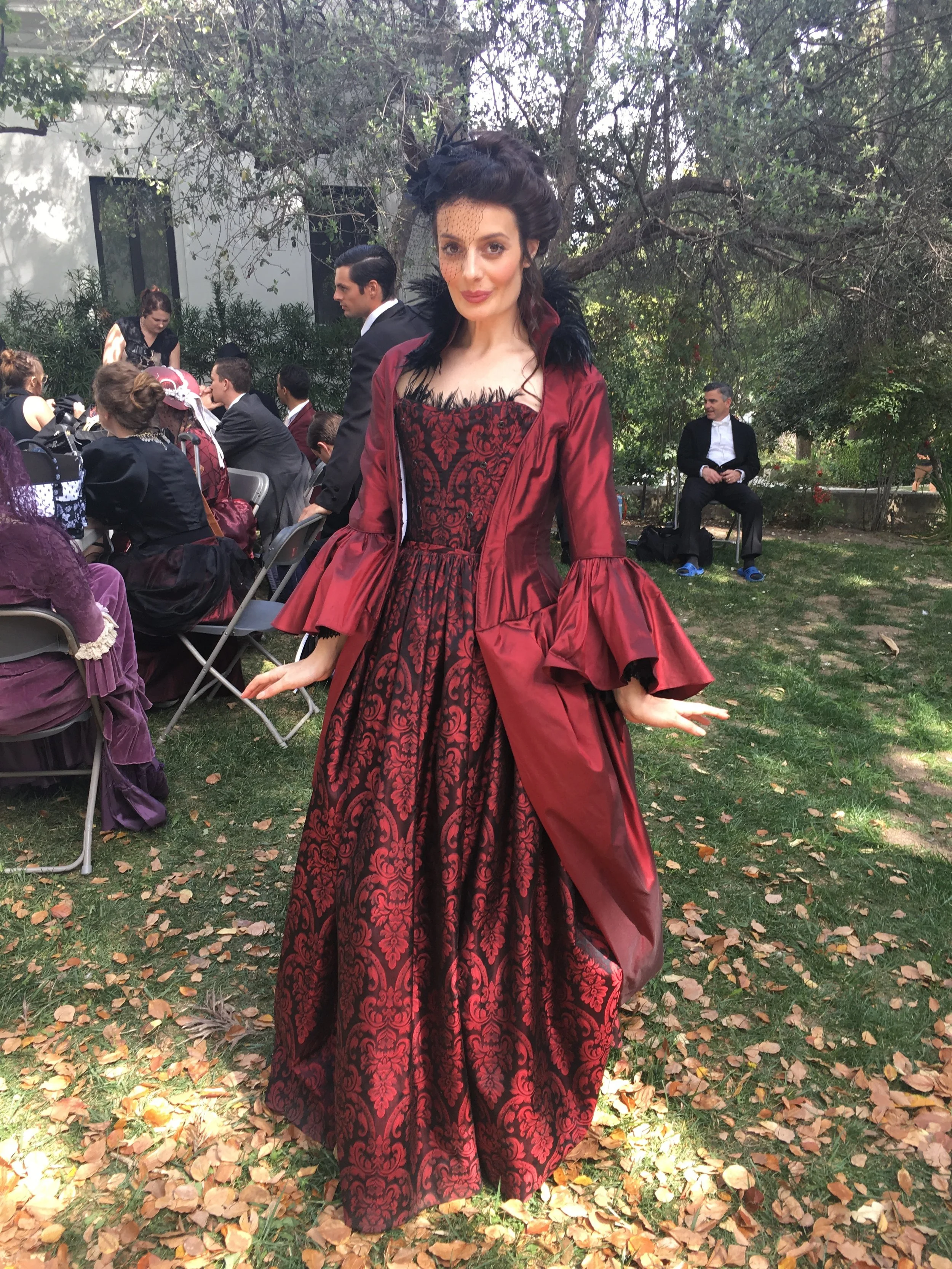 LA Follies TV Background Dancers 1900s Quadrille Costumes Comedy Central Another Period Masquerade Ball BTS on set