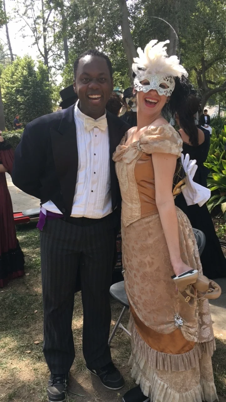 LA Follies TV Background Dancers 1900s Quadrille Costumes Comedy Central Another Period Masquerade Ball BTS on set