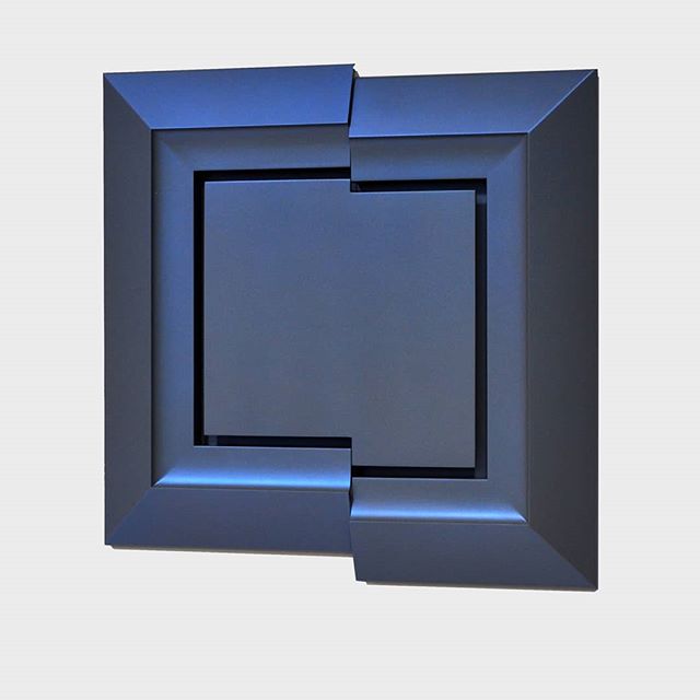 #new limbus detail #painting #postabstract #geometric #art #painting #sculpture #hybrid #minimalism #maximalism #monochrome #icon matte blue/gray #pearlescent #paint See it at #dallasartfair @ #mcclaingallery