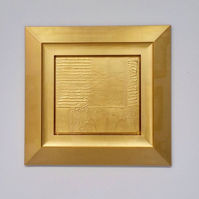 #new #craquelure #detail #painting #gold #postabstract #painting #sculpture #hybrid #icon #geometric #art #monochrome see it now #dallasartfair @mcclaingallery