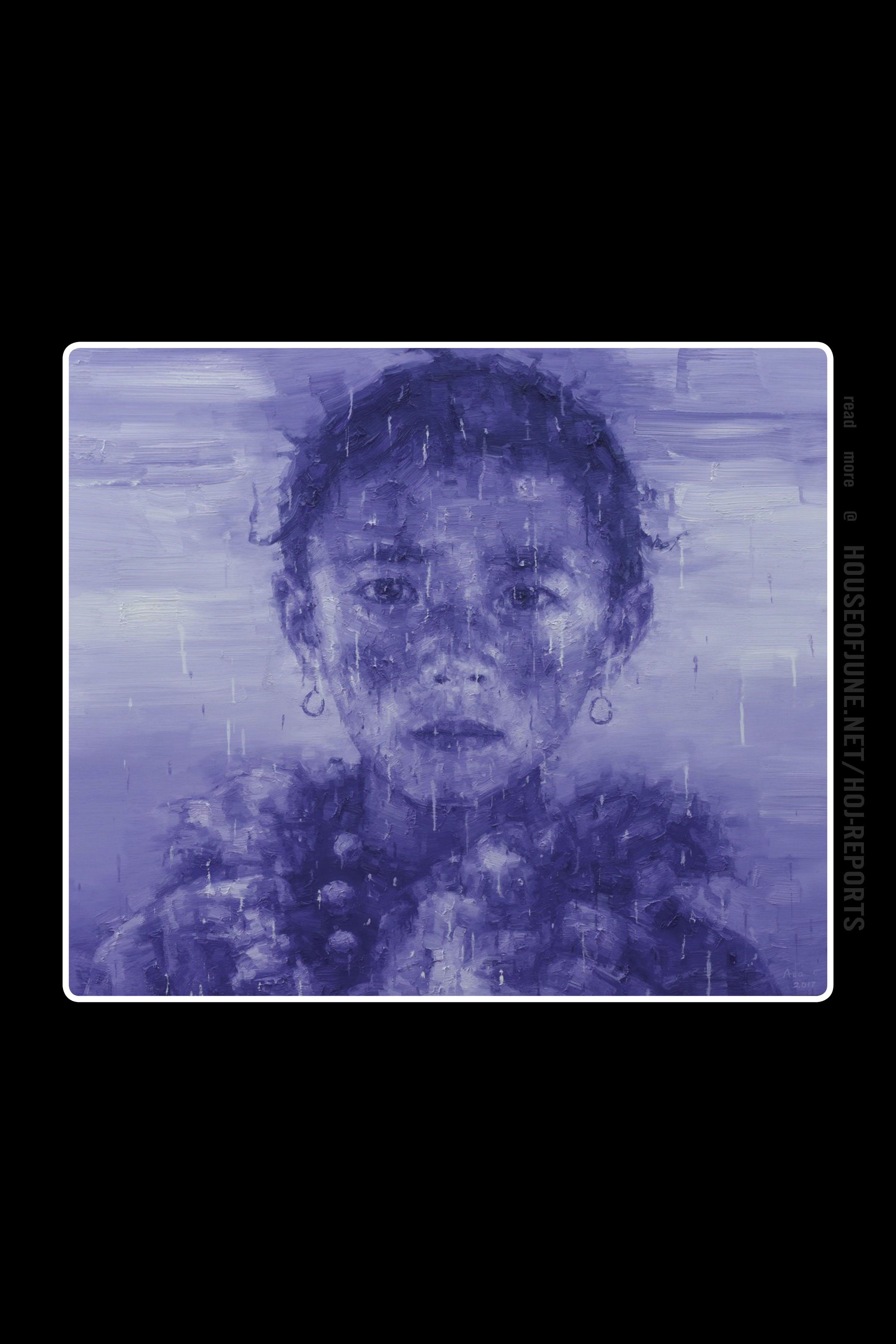 Adam Chang (Oil on Linen) Tibetan Girl in Purple, 2017