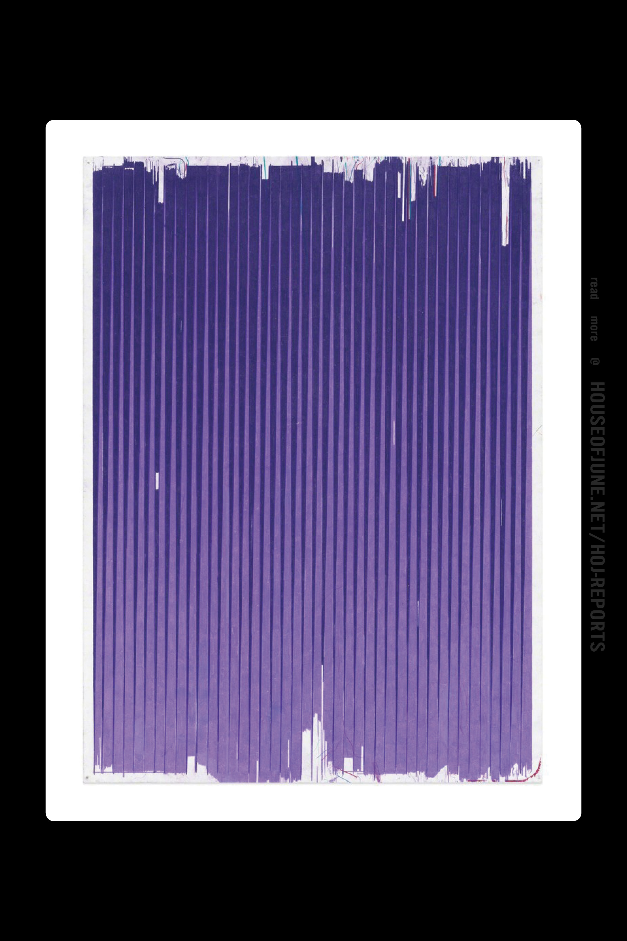 Andrew Brischler (Colored Pencil and Graphite on Paper) Lonely Planet (Dark Violet / Parma Violet), 2016-2017