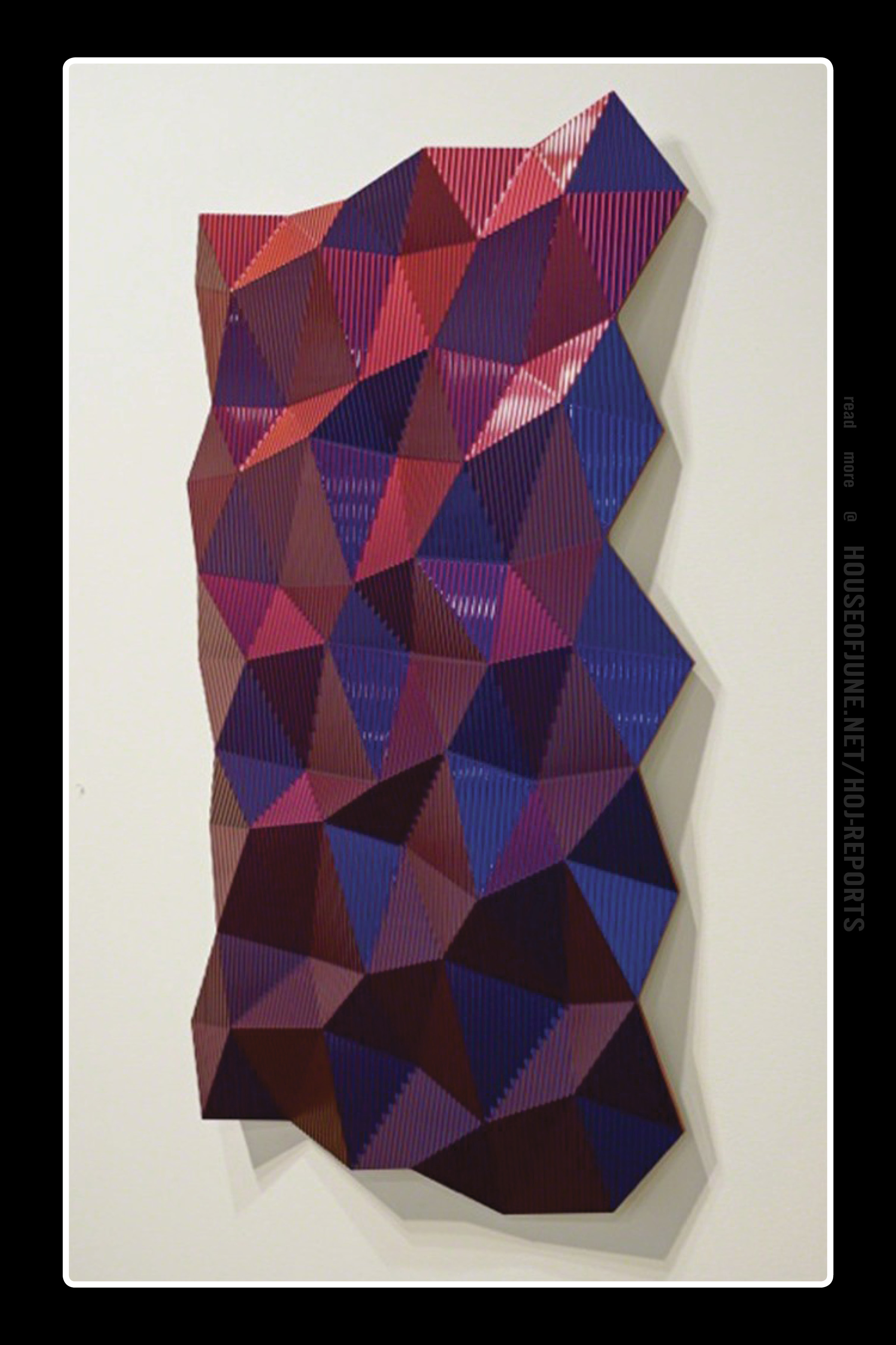 Christian Eckart (Extreme-effect Urethane on Aluminum) Hexagonal Perturbation (Violet), 2011