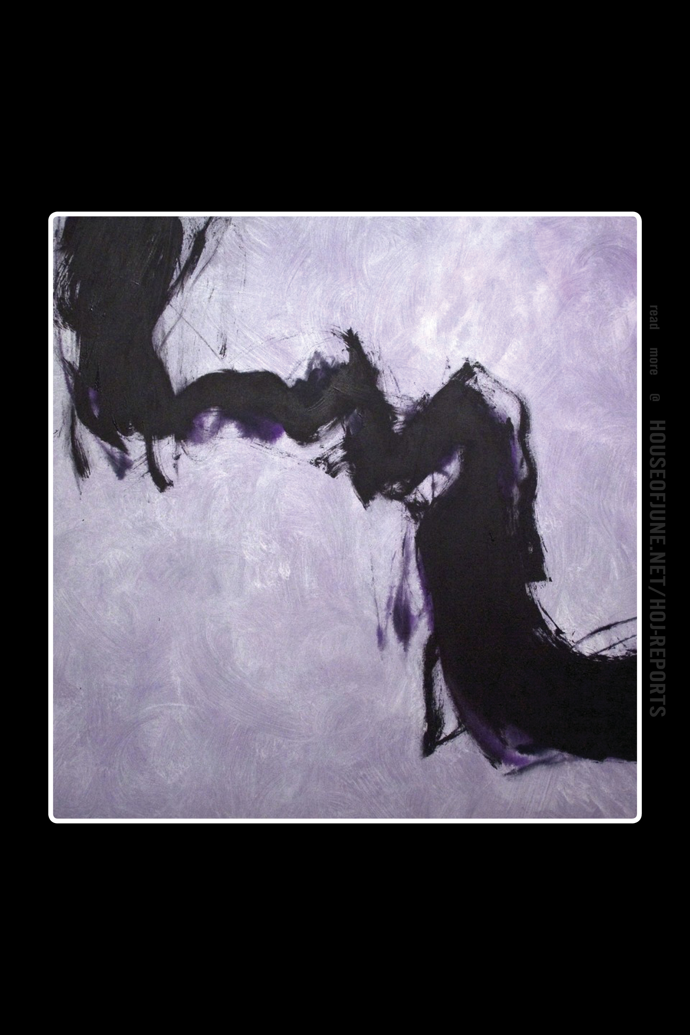 Cleve Gray (Acrylic on Canvas) Considering All Possible Worlds: Purple & Black, 1992