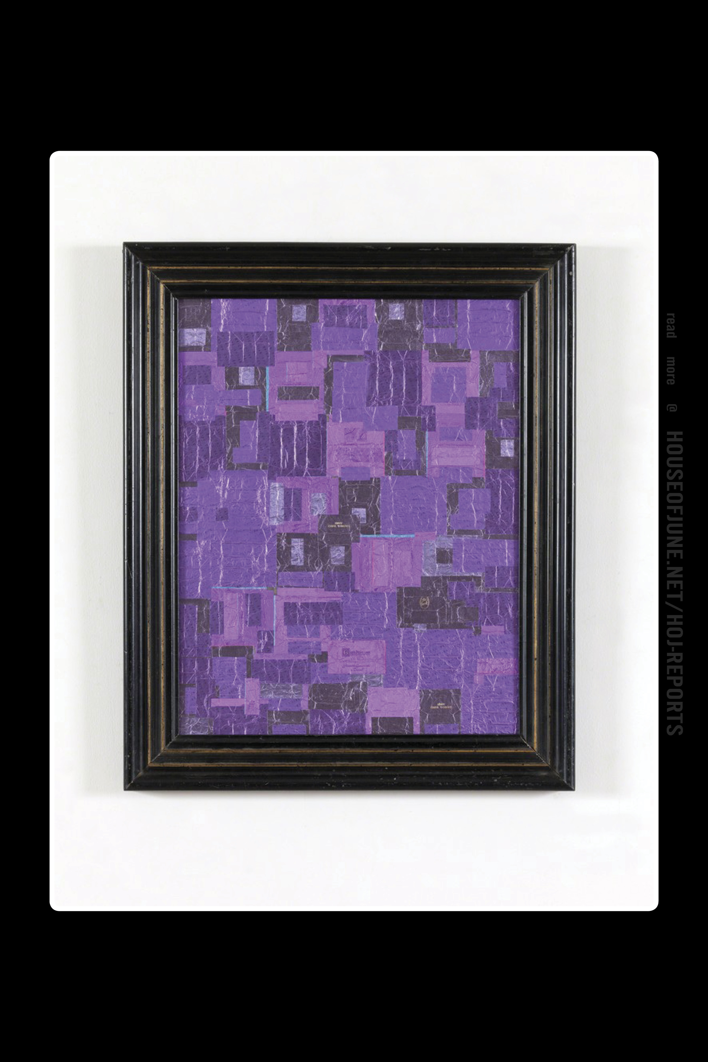 Flavio Favelli (Collage of Praline Wrappers) Purple, 2015