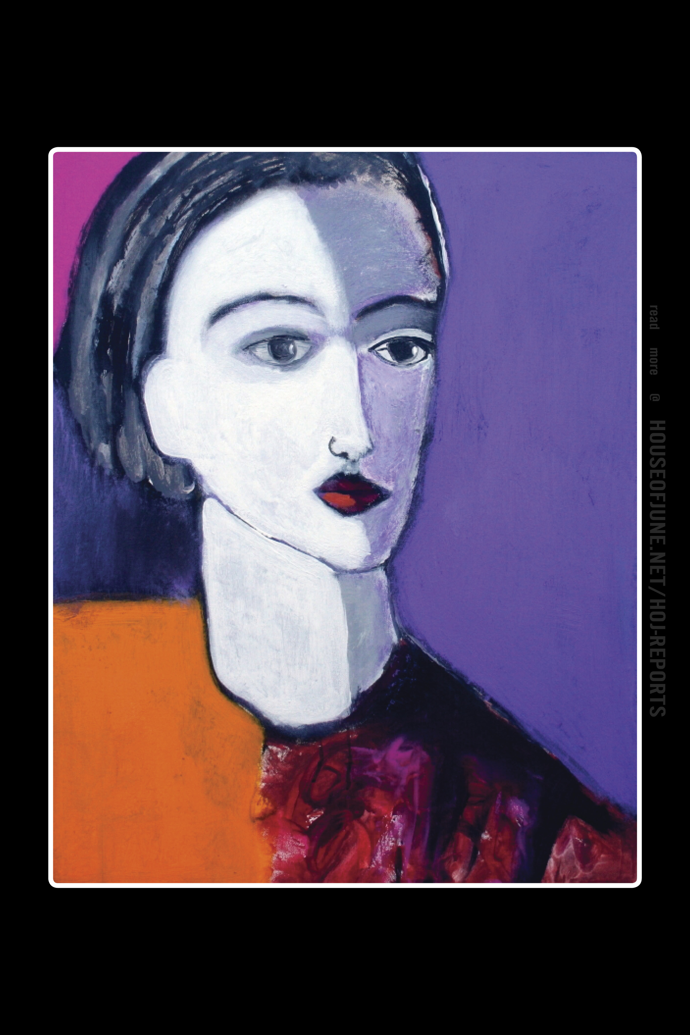 James Koskinas (Acylic on Canvas) Girl in Purple Field