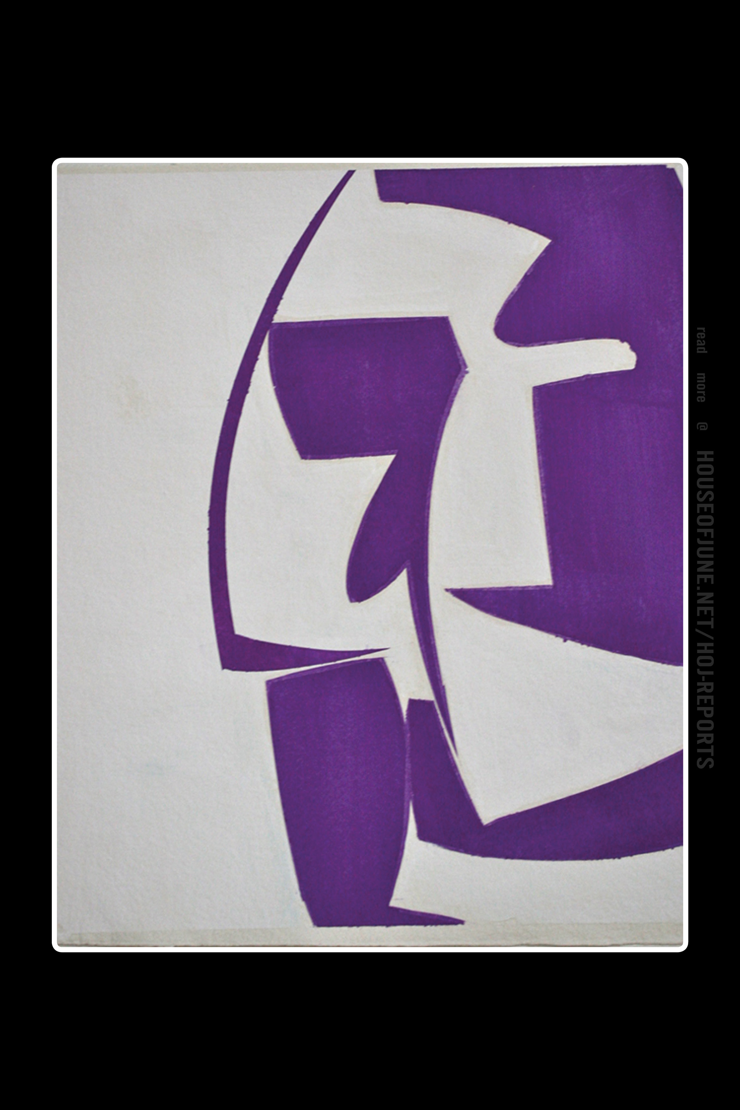 Joanne Freeman (Gouache on Handmade Paper) Covers 18-purple (a), 2015