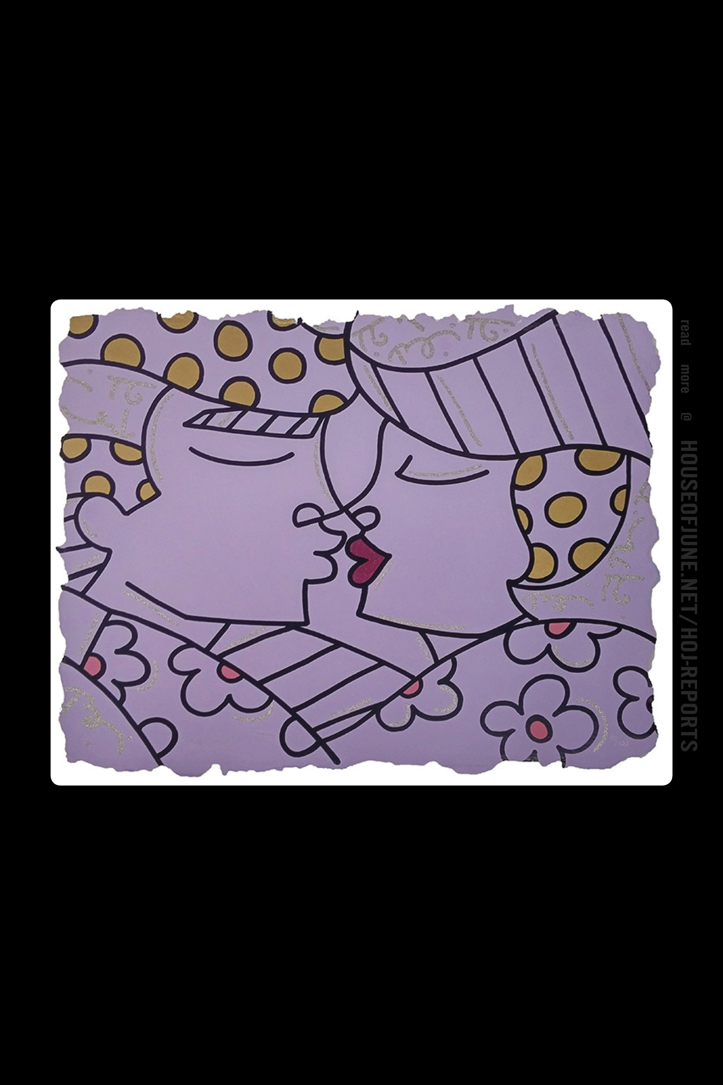 Romero Britto (Screenprint) You Are So Wonderful (Purple)