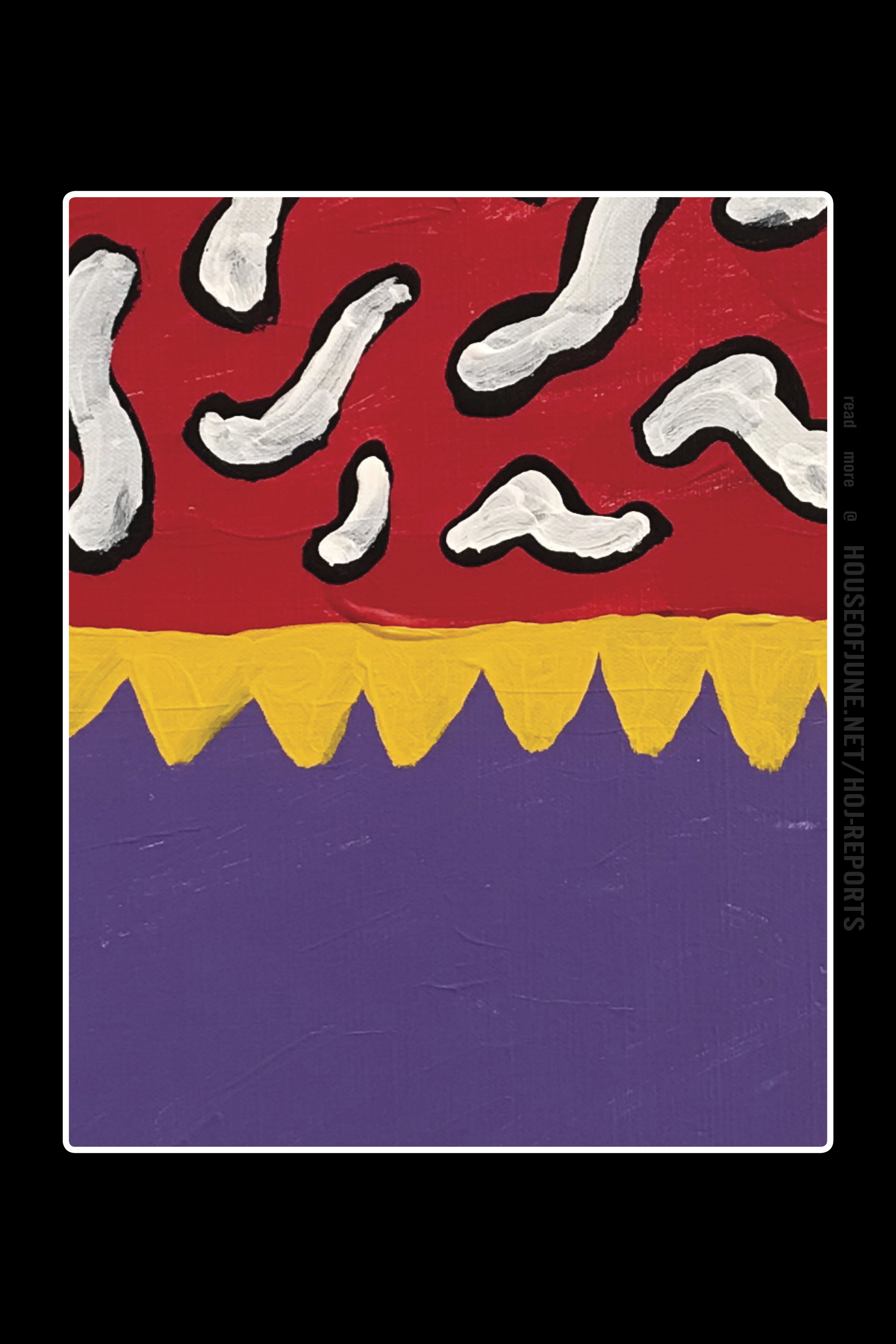 Yayoi Kusama (Oil on Canvas) Festival of Life, 2017