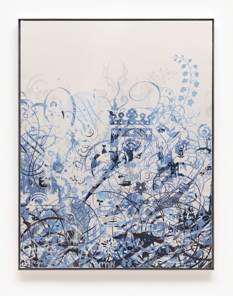 Ryan McGinness (Woven Silk) Untitled (Woven Mindscape II), 2014