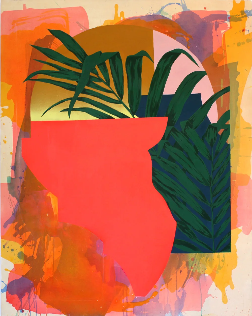 Kathryn Macnaughton (Acrylic, Spray Paint on Canvas) Heated , 2017