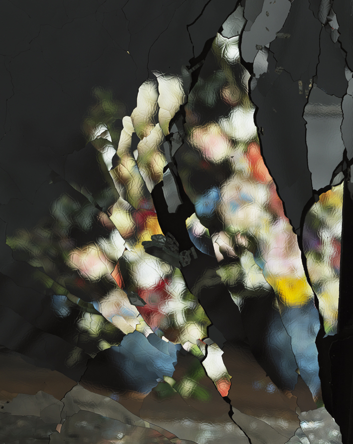 Ori Gersht (Archival ink print) On Reflection, Material E06 (After J. Brueghel the Elder), 2014