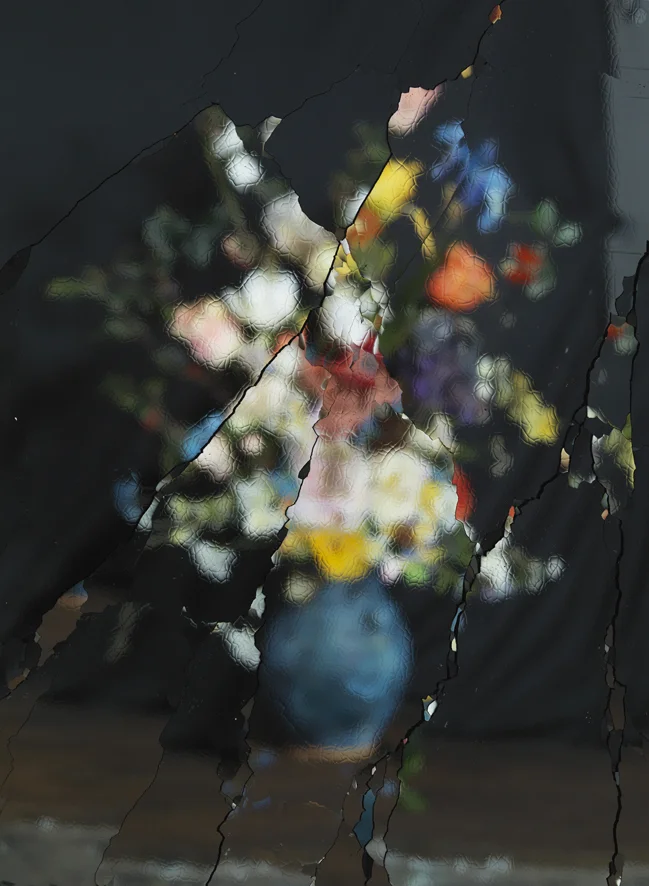 Ori Gersht (Archival ink print) On Reflection, Material E07 (After J. Brueghel the Elder), 2014