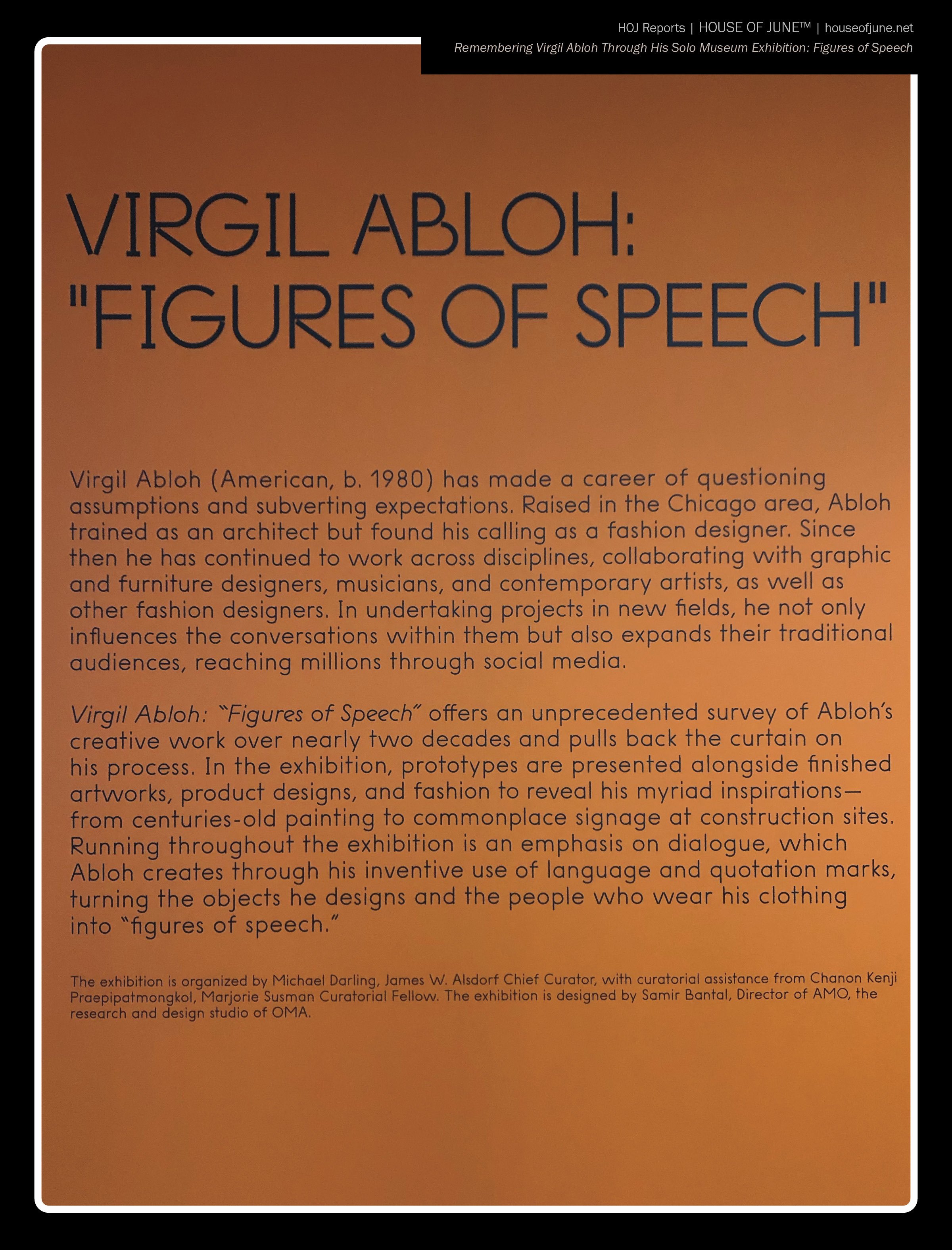 virgil abloh's “figures of speech”, Re-Edition Magazine