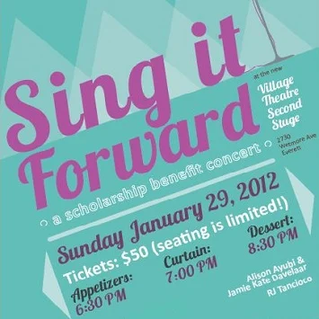   (2012)  Caitlin was a special guest for the Village Theatre KIDSTAGE scholarship benefit concert,  Sing It Forward , the inaugural event at their new Second Stage theatre. 