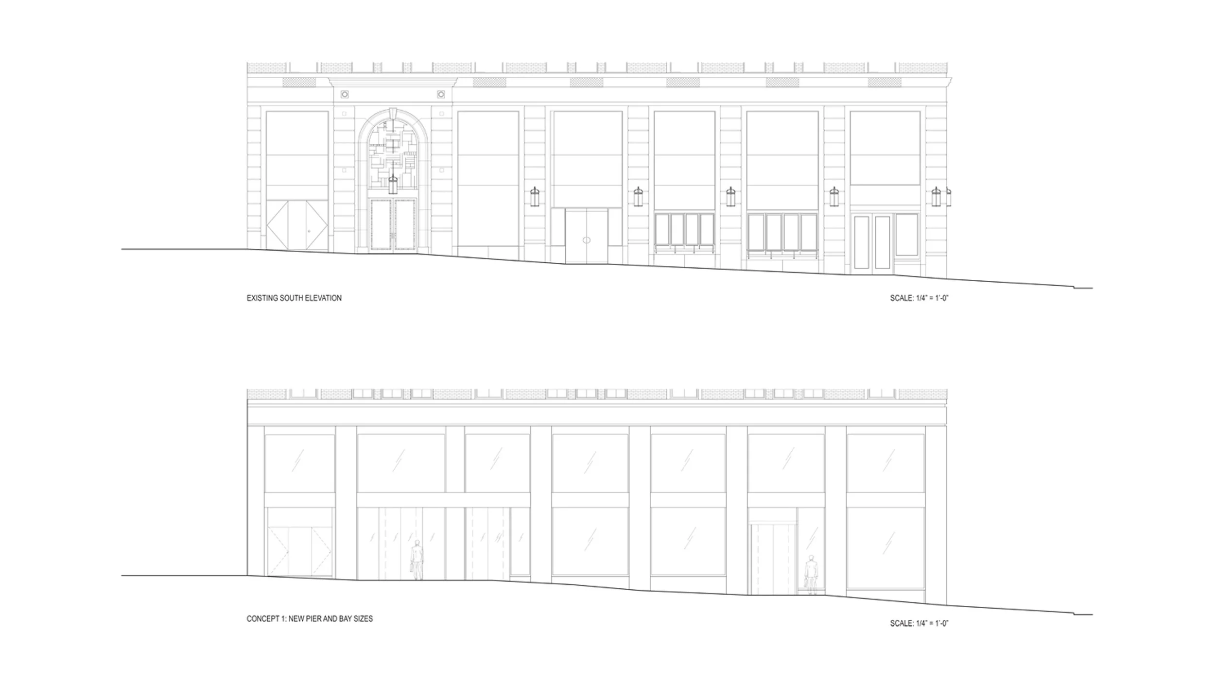 Street Level Facade Existing/Proposed